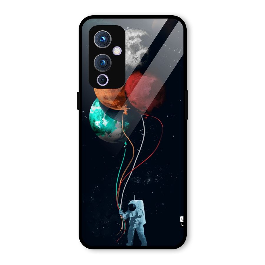Space Balloons Glass Back Case for OnePlus 9