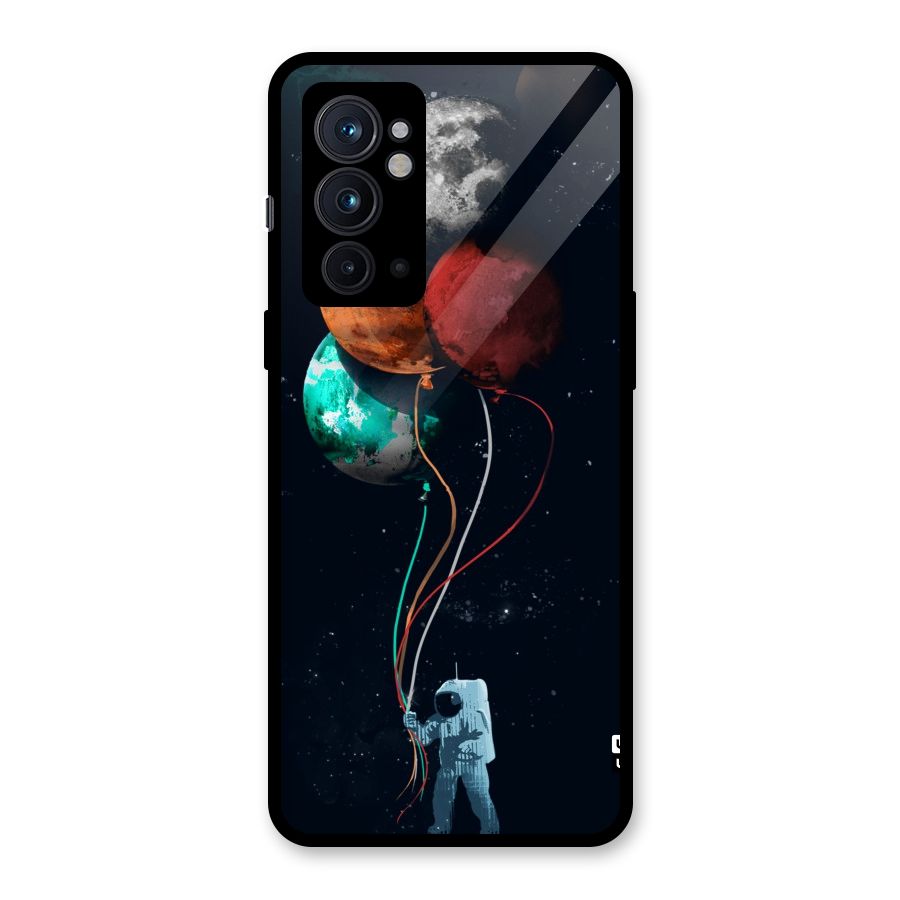 Space Balloons Glass Back Case for OnePlus 9RT 5G