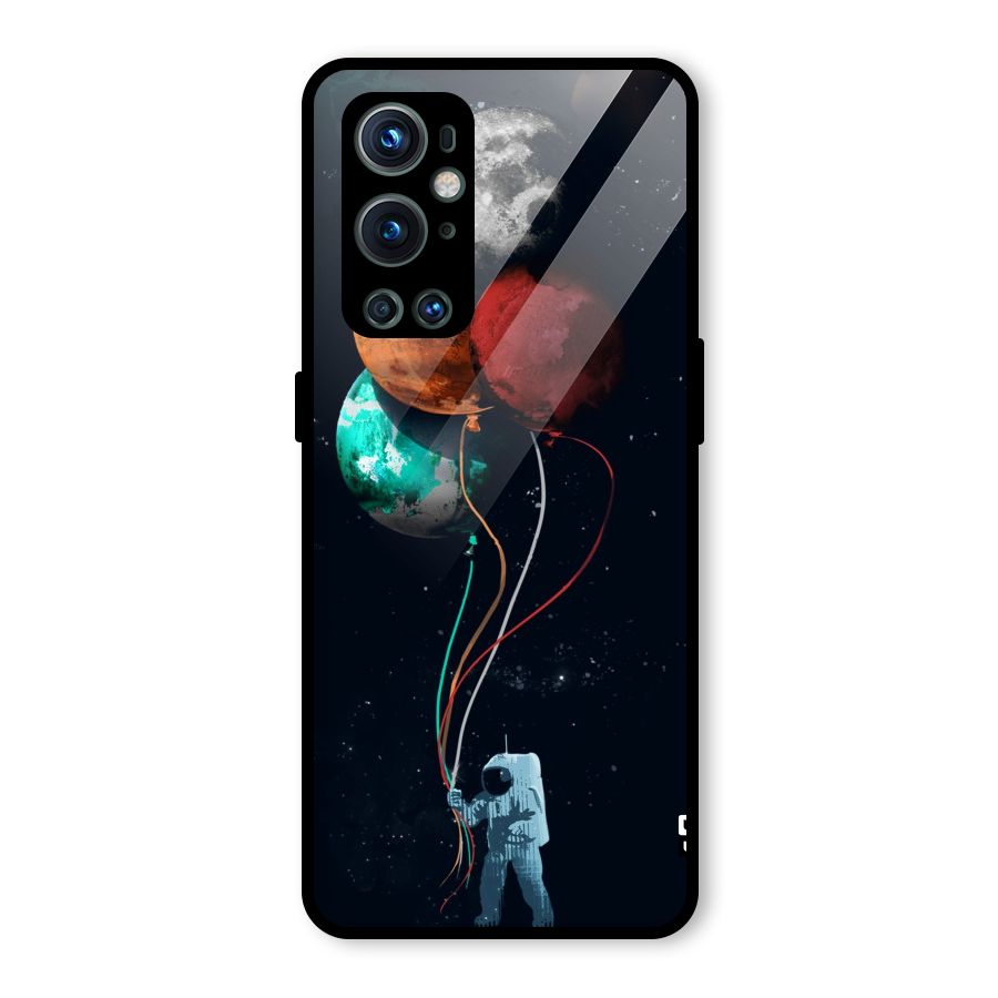 Space Balloons Glass Back Case for OnePlus 9 Pro