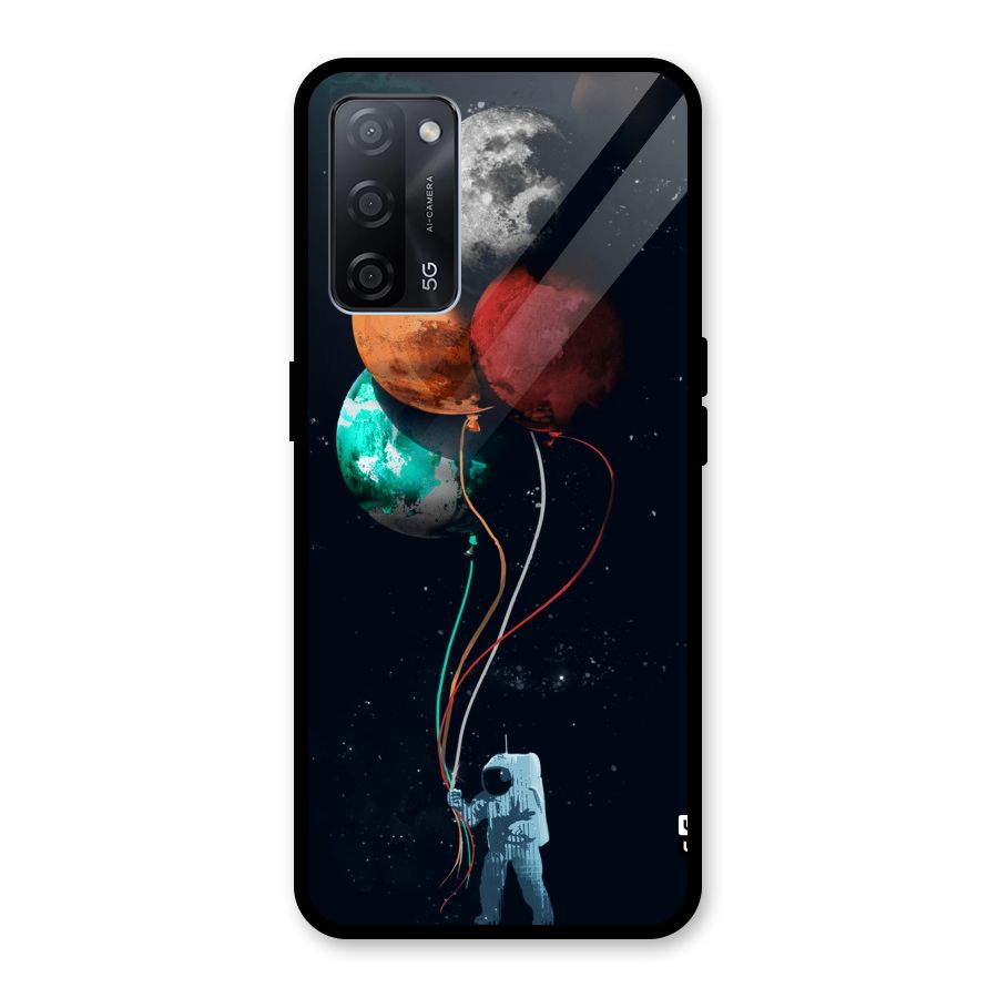 Space Balloons Glass Back Case for Oppo A53s 5G