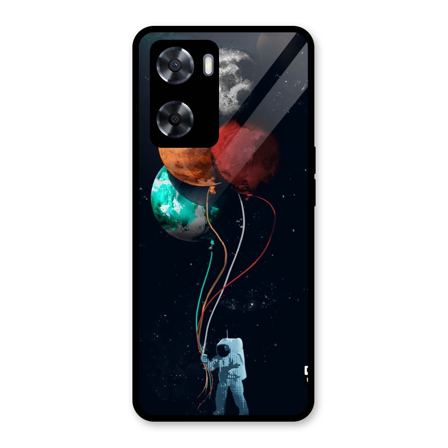 Space Balloons Glass Back Case for Oppo A57 2022