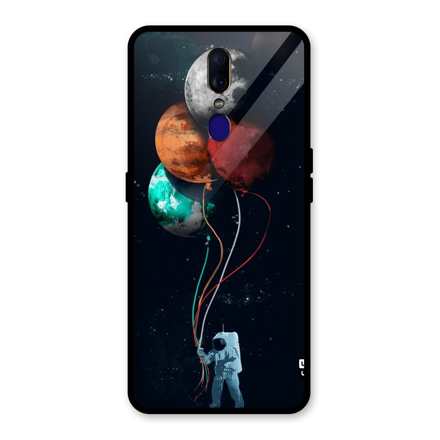 Space Balloons Glass Back Case for Oppo F11