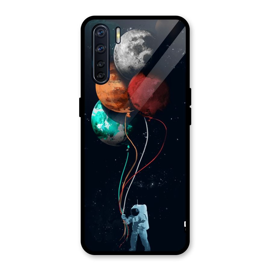 Space Balloons Glass Back Case for Oppo F15