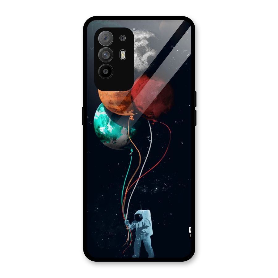 Space Balloons Glass Back Case for Oppo F19 Pro Plus 5G