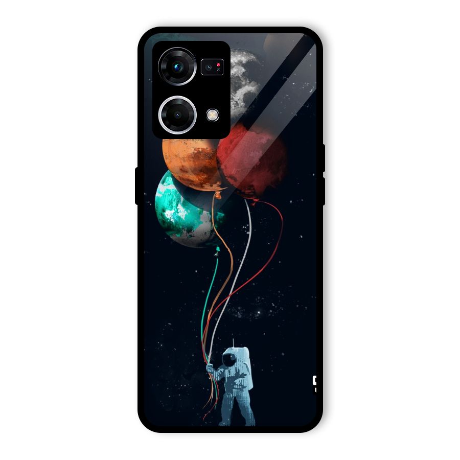 Space Balloons Glass Back Case for Oppo F21s Pro 4G