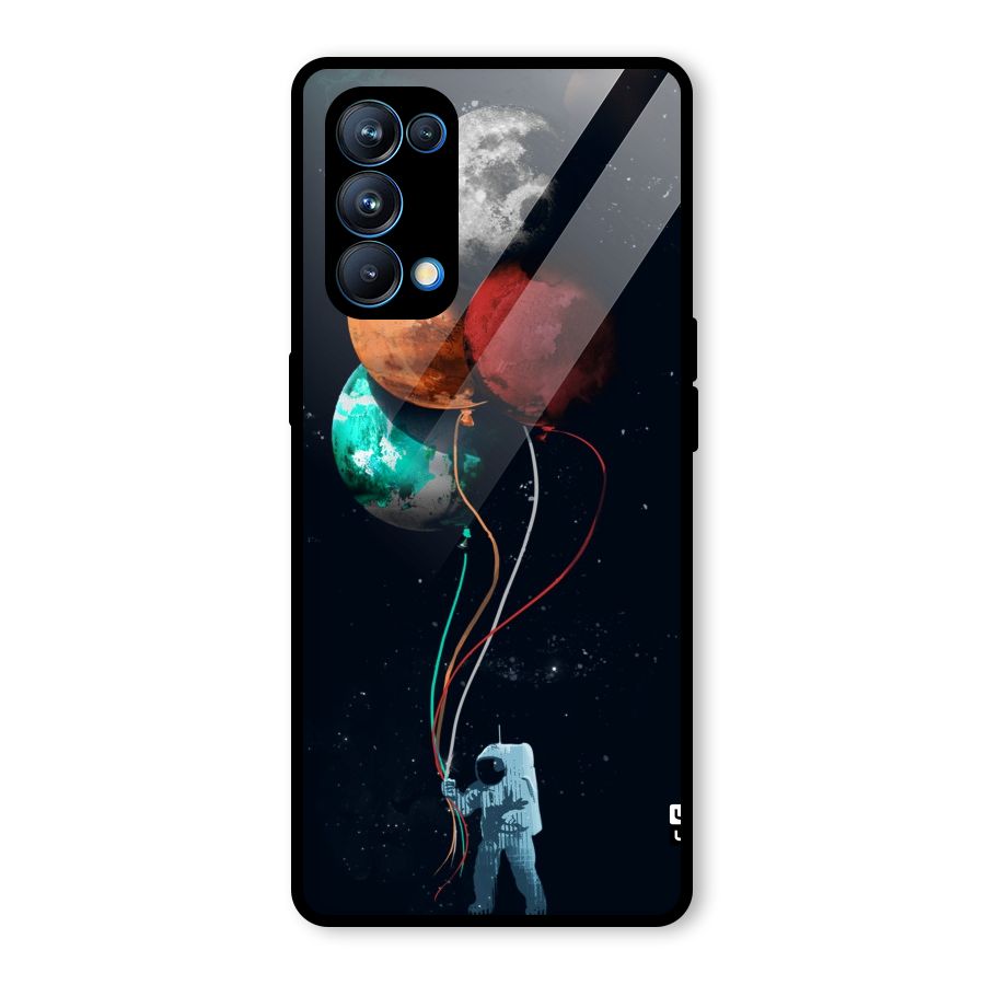 Space Balloons Glass Back Case for Oppo Reno5 Pro 5G
