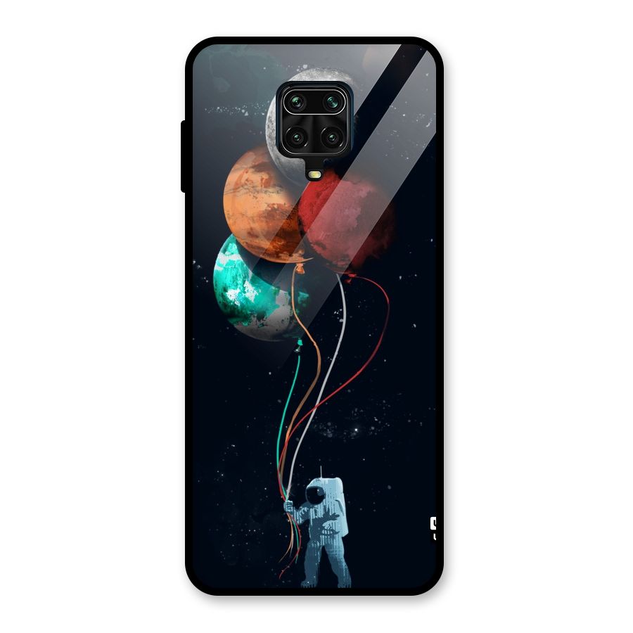 Space Balloons Glass Back Case for Poco M2 Pro