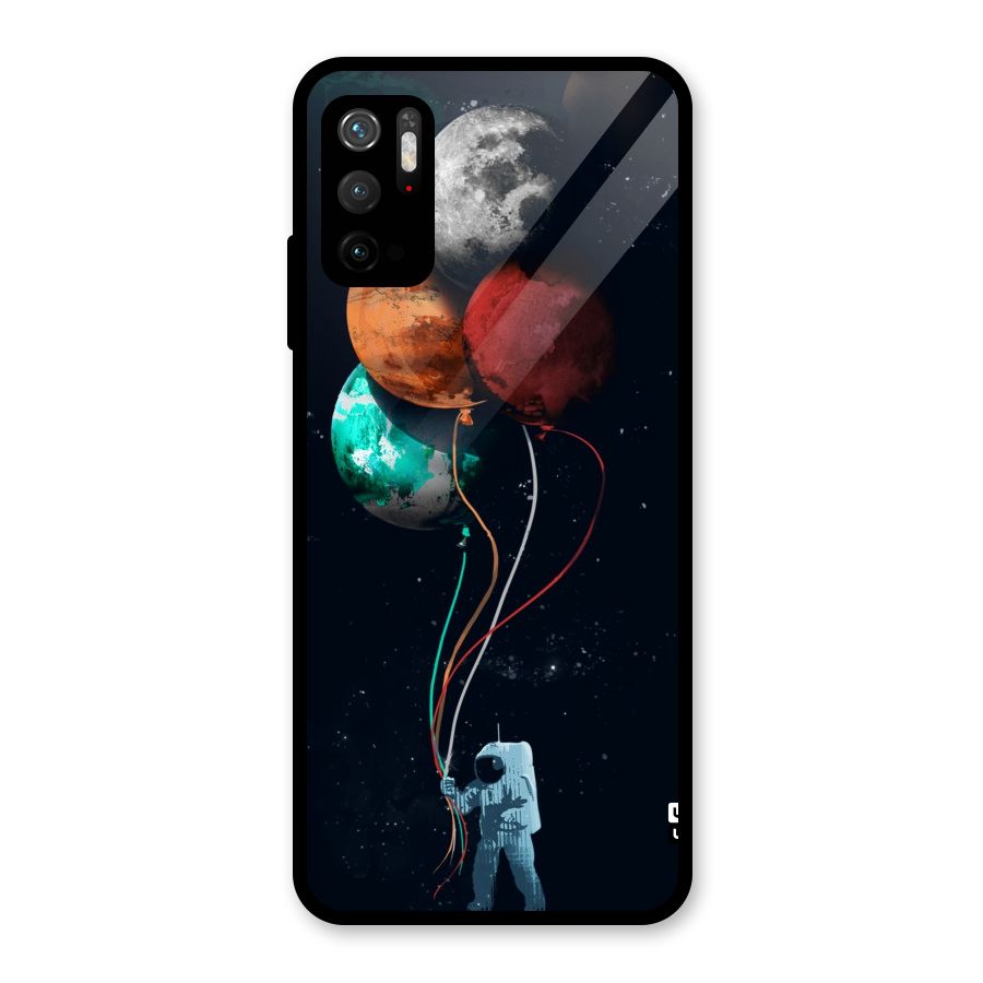 Space Balloons Glass Back Case for Poco M3 Pro 5G