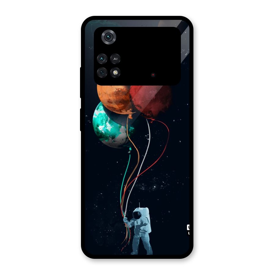 Space Balloons Glass Back Case for Poco M4 Pro 4G