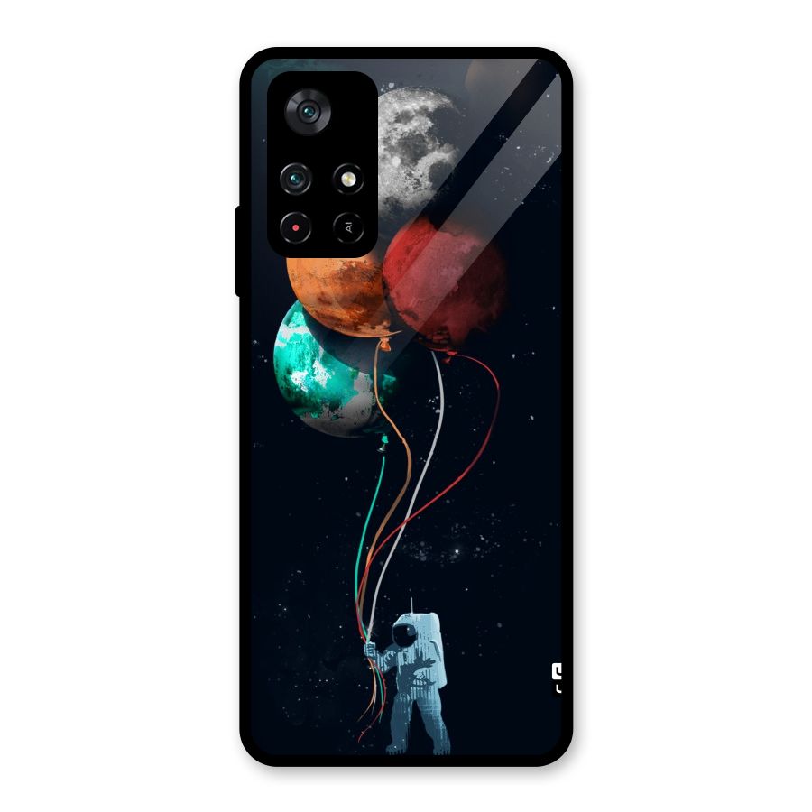 Space Balloons Glass Back Case for Poco M4 Pro 5G