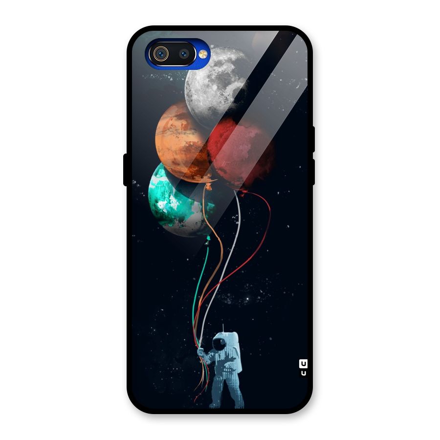 Space Balloons Glass Back Case for Realme C2