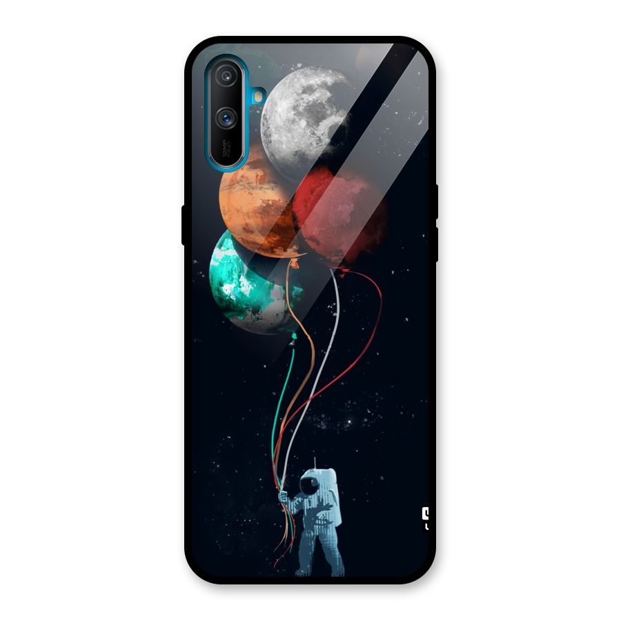 Space Balloons Glass Back Case for Realme C3