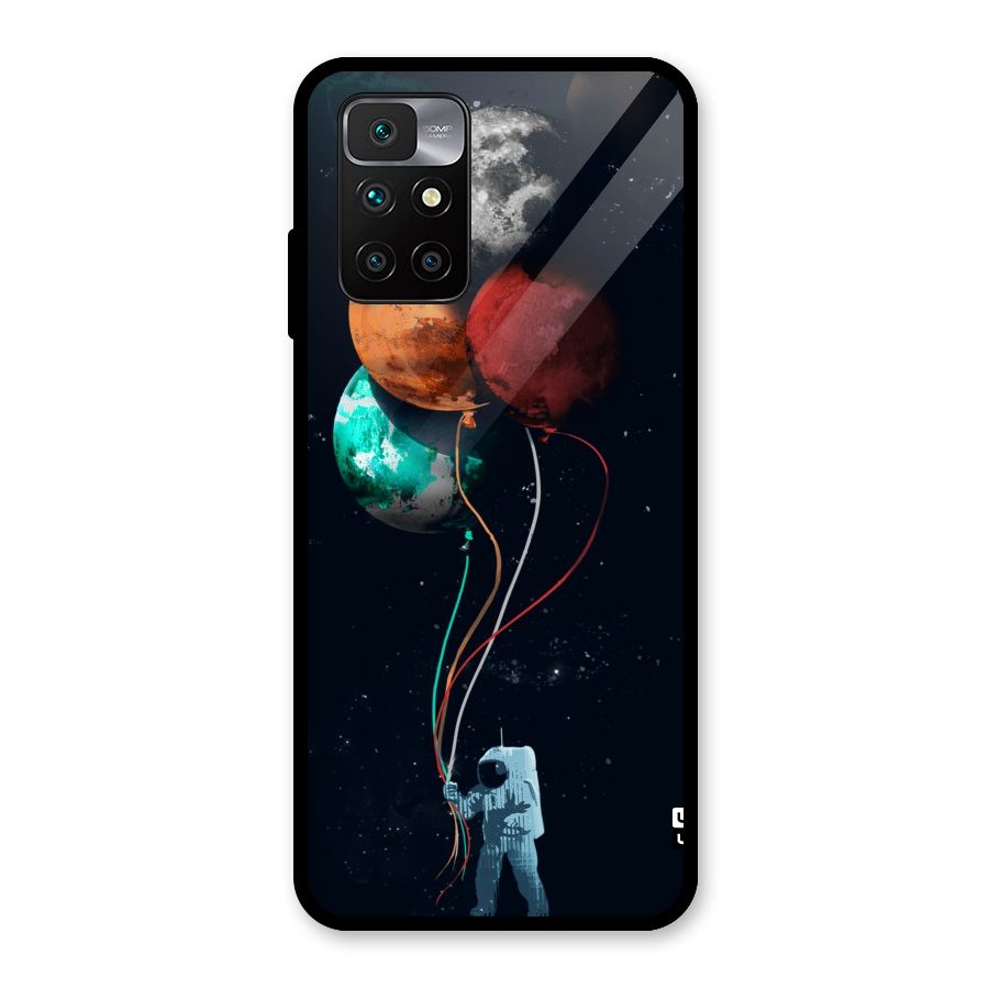 Space Balloons Glass Back Case for Redmi 10 Prime