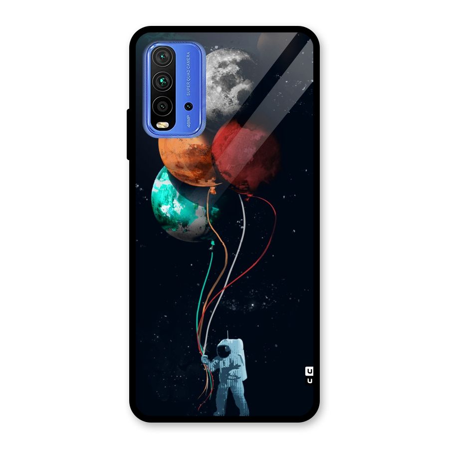 Space Balloons Glass Back Case for Redmi 9 Power