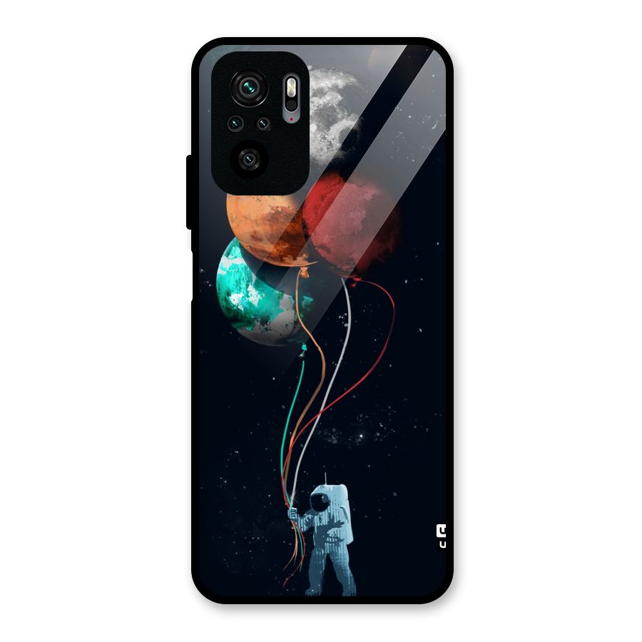 Space Balloons Glass Back Case for Redmi Note 10S