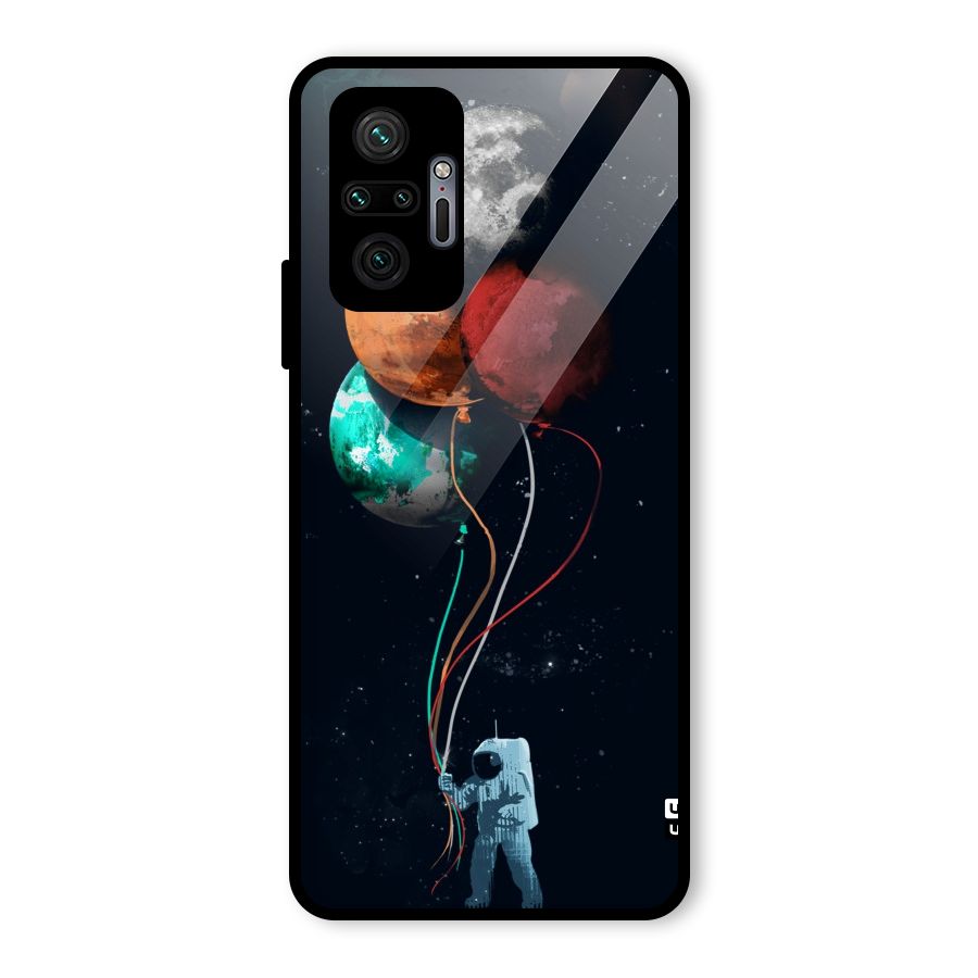 Space Balloons Glass Back Case for Redmi Note 10 Pro Max