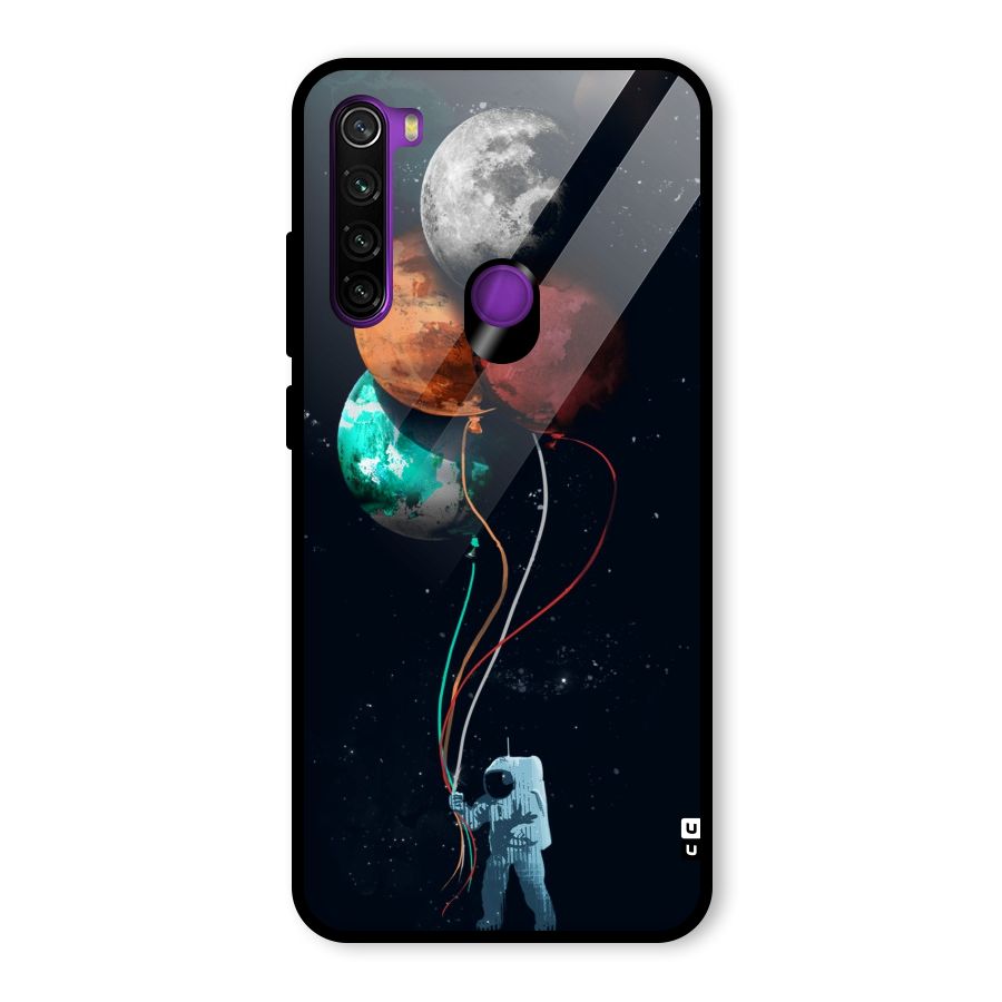 Space Balloons Glass Back Case for Redmi Note 8