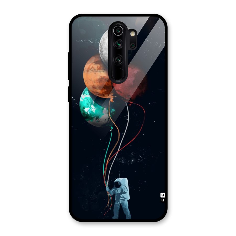 Space Balloons Glass Back Case for Redmi Note 8 Pro