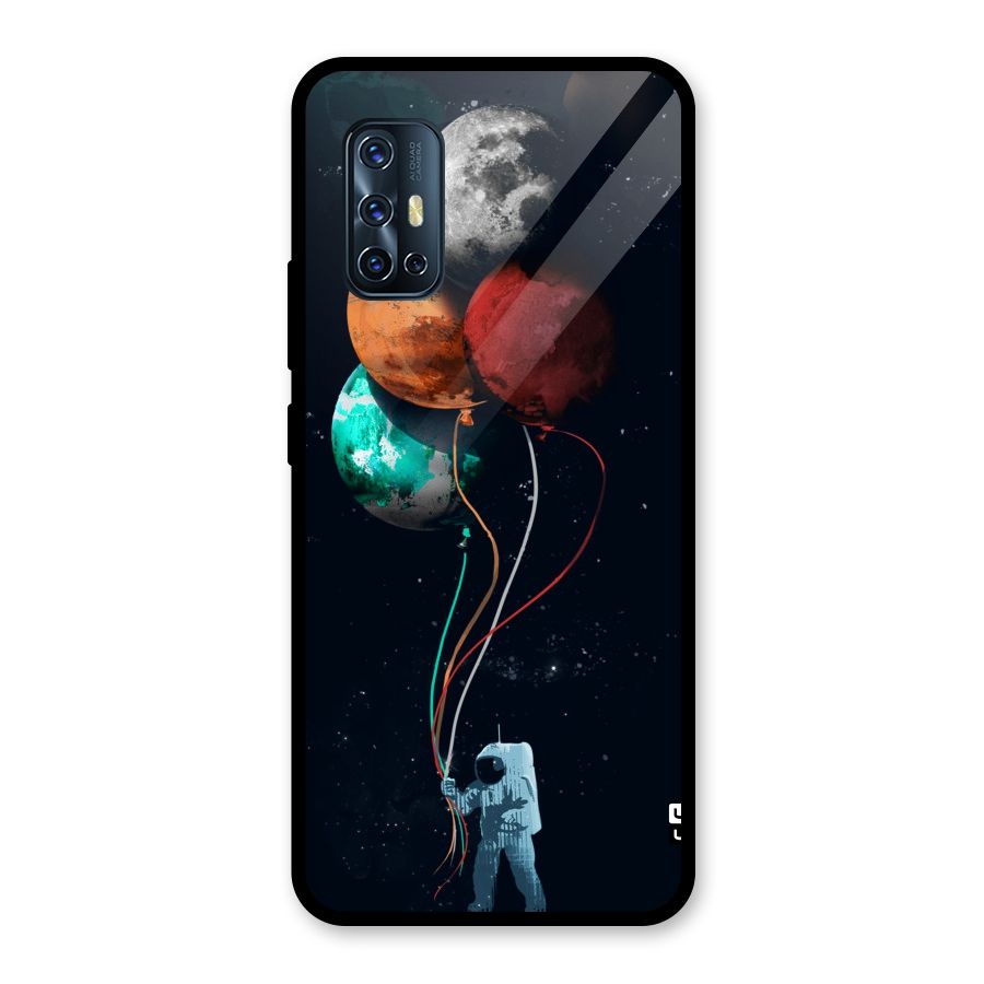Space Balloons Glass Back Case for Vivo V17