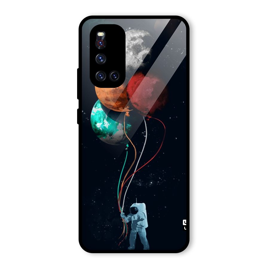 Space Balloons Glass Back Case for Vivo V19