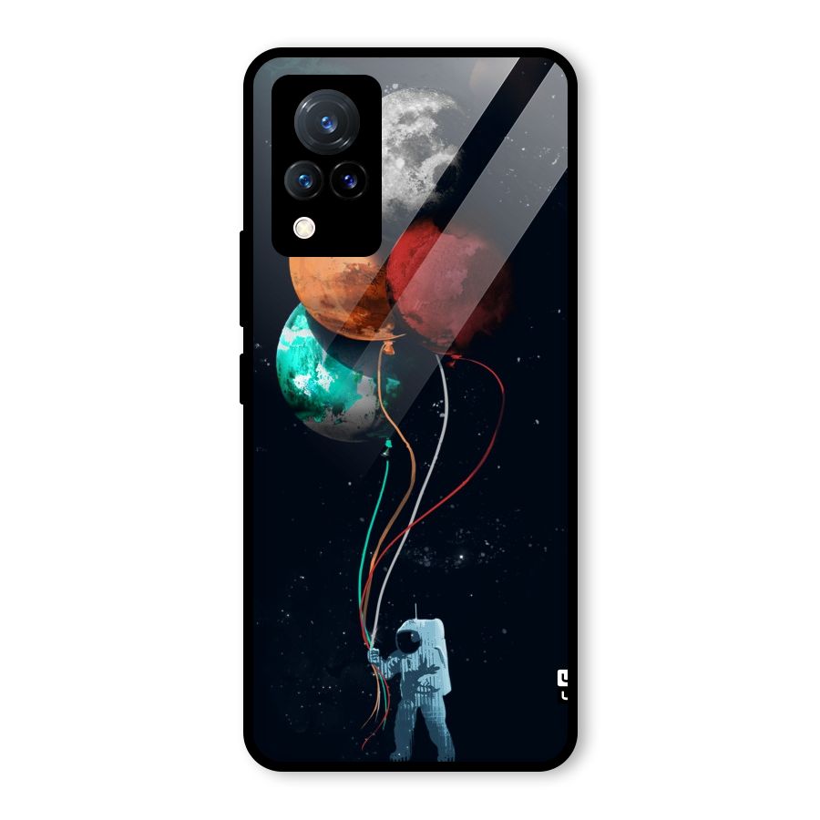 Space Balloons Glass Back Case for Vivo V21 5G