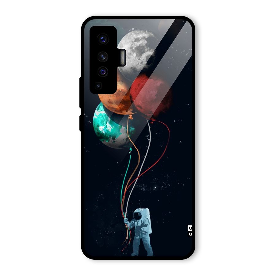 Space Balloons Glass Back Case for Vivo X50