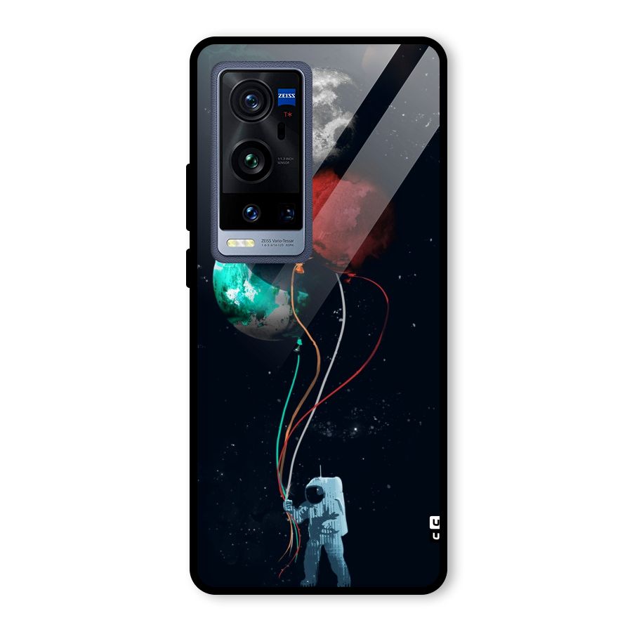 Space Balloons Glass Back Case for Vivo X60 Pro Plus