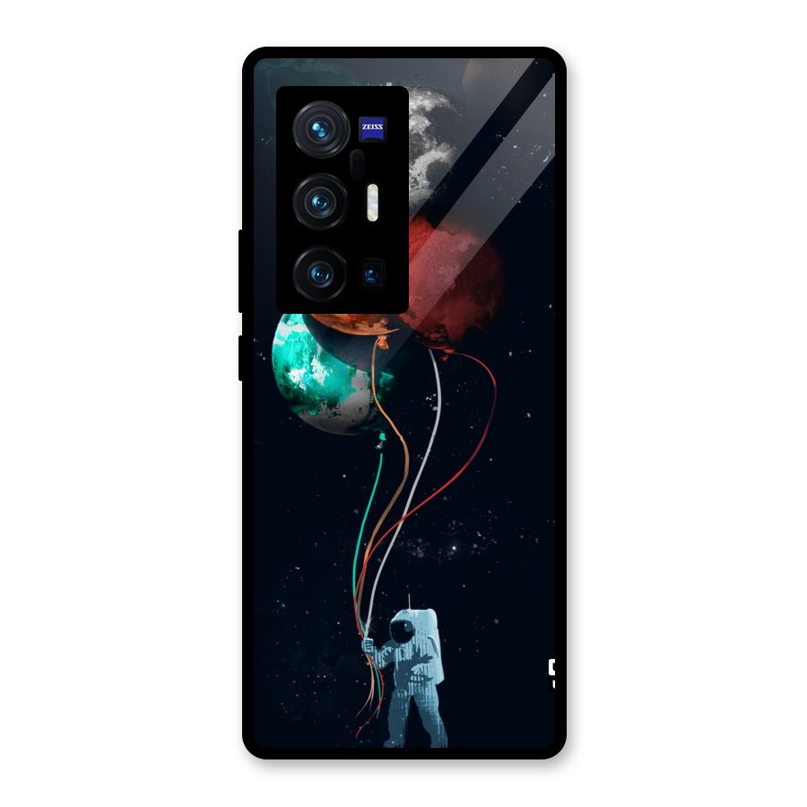 Space Balloons Glass Back Case for Vivo X70 Pro Plus