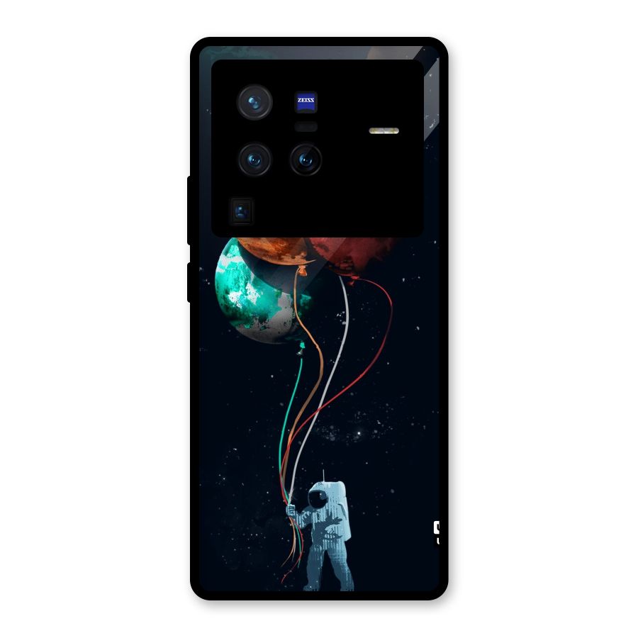 Space Balloons Glass Back Case for Vivo X80 Pro
