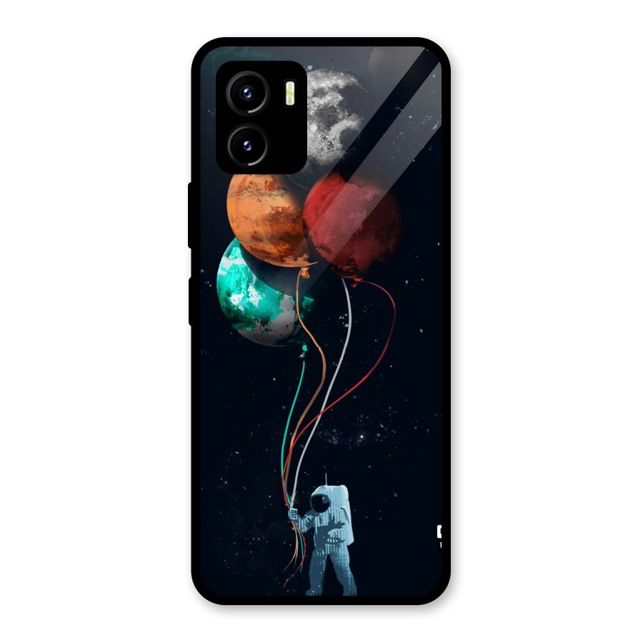 Space Balloons Glass Back Case for Vivo Y15s