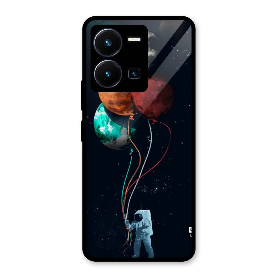 Space Balloons Glass Back Case for Vivo Y35