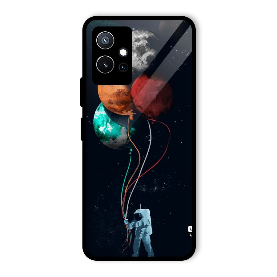 Space Balloons Glass Back Case for Vivo Y75 5G