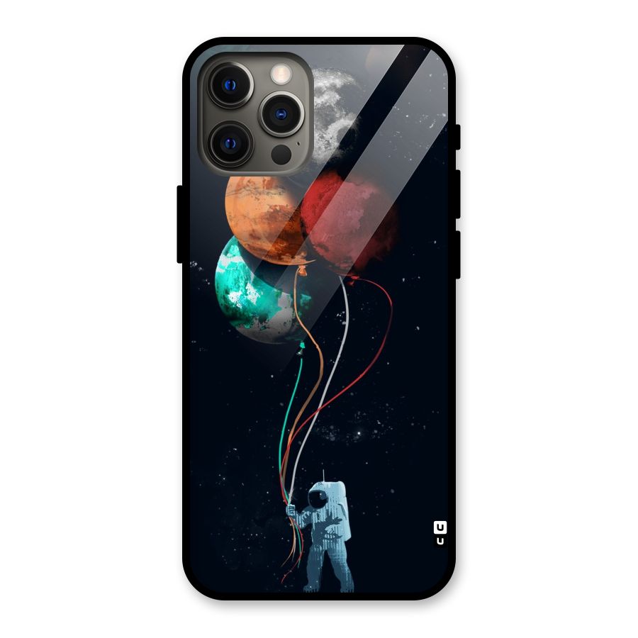 Space Balloons Glass Back Case for iPhone 12 Pro Max