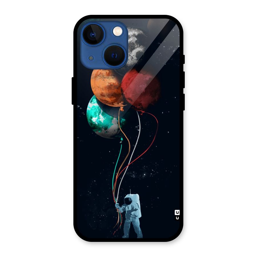 Space Balloons Glass Back Case for iPhone 13 Mini