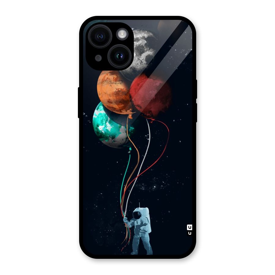 Space Balloons Glass Back Case for iPhone 14