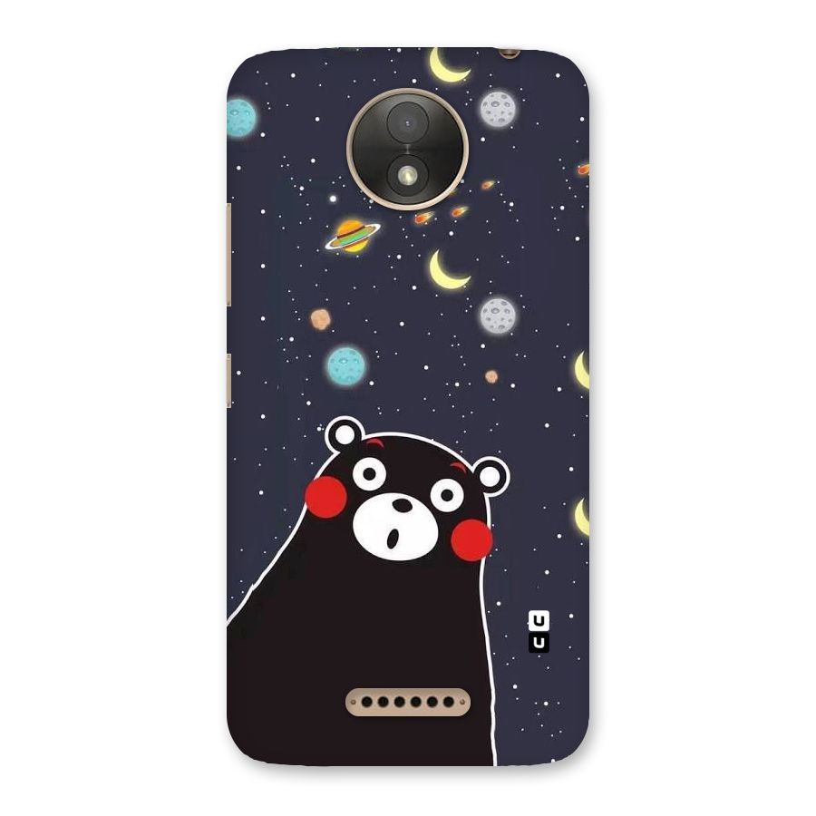 Space Bear Back Case for Moto C Plus