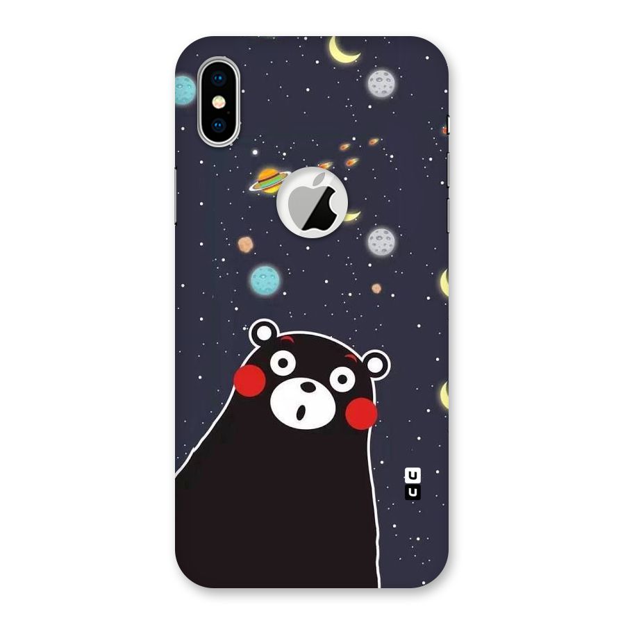 Space Bear Back Case for iPhone X Logo Cut