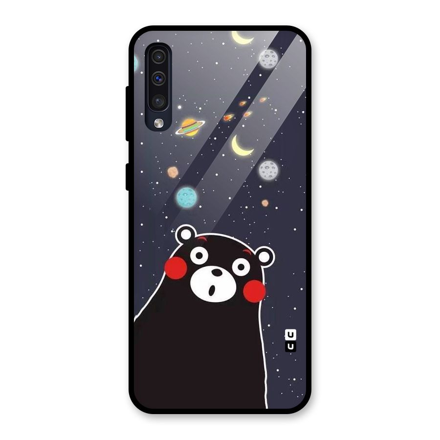 Space Bear Glass Back Case for Galaxy A30s