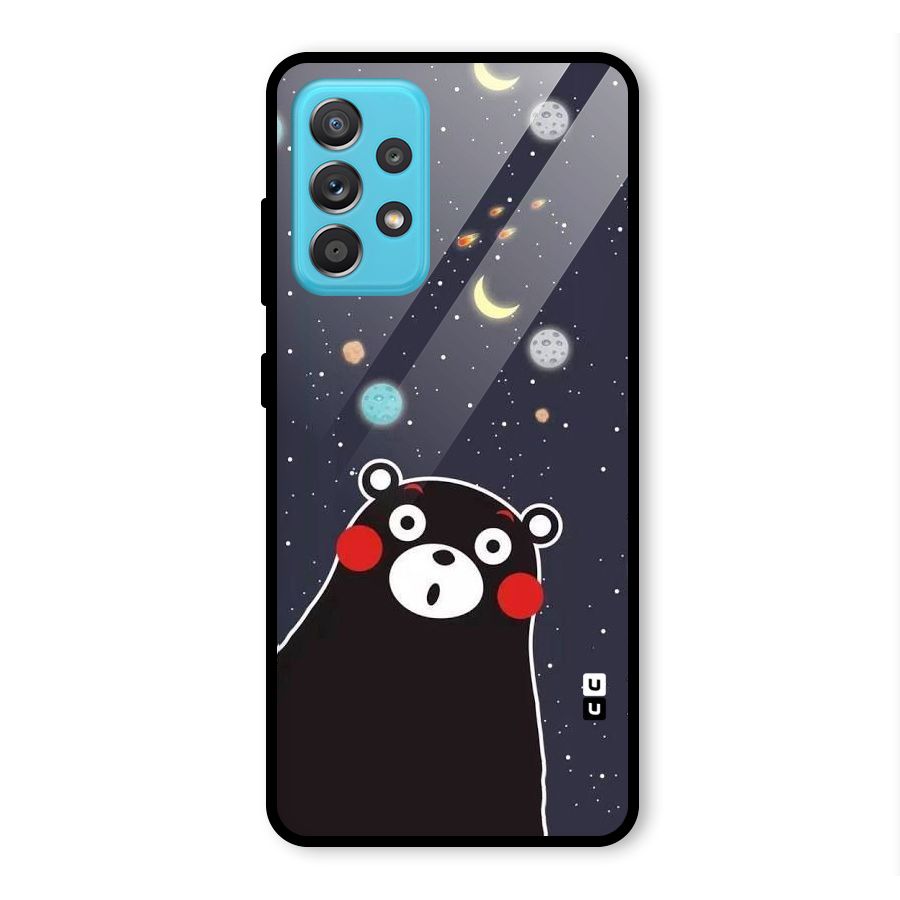 Space Bear Glass Back Case for Galaxy A52