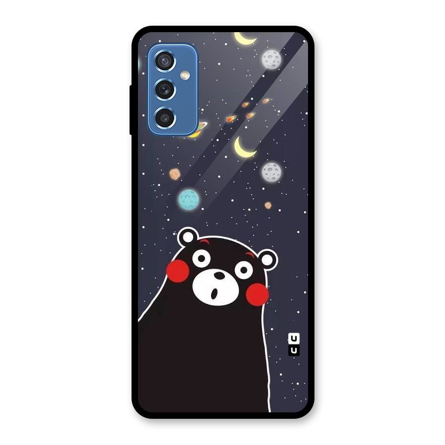 Space Bear Glass Back Case for Galaxy M52 5G