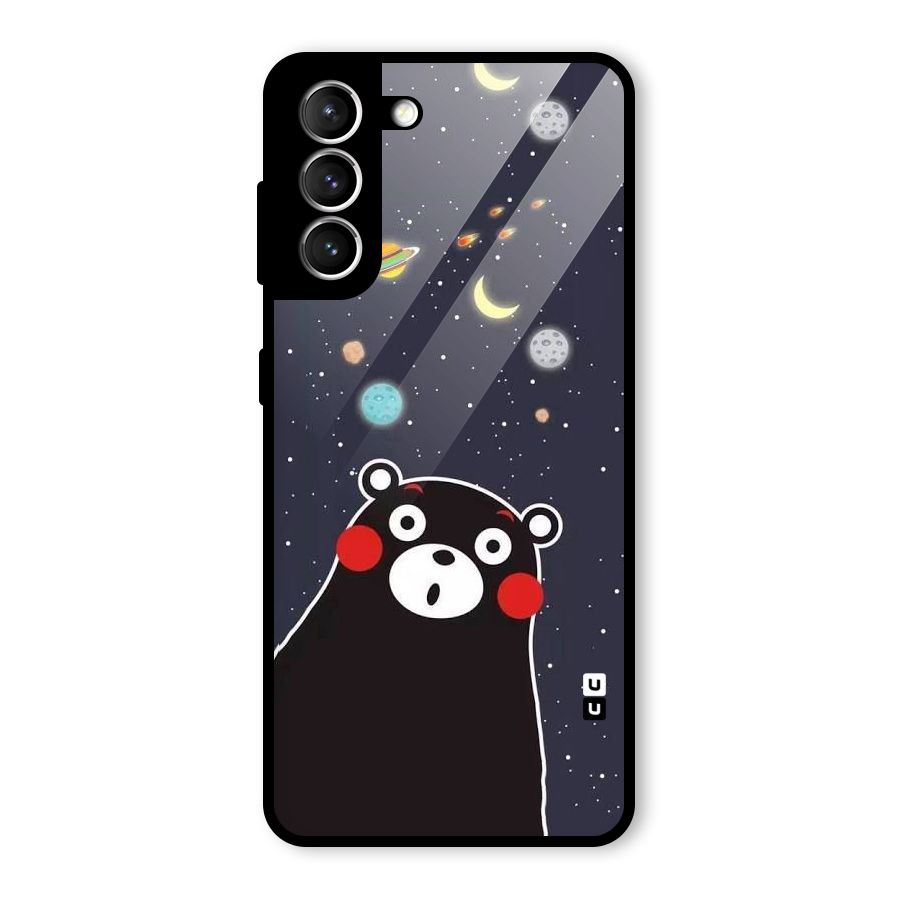 Space Bear Glass Back Case for Galaxy S21 5G