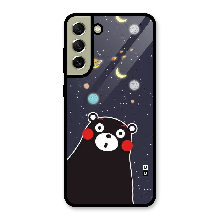 Space Bear Glass Back Case for Galaxy S21 FE 5G