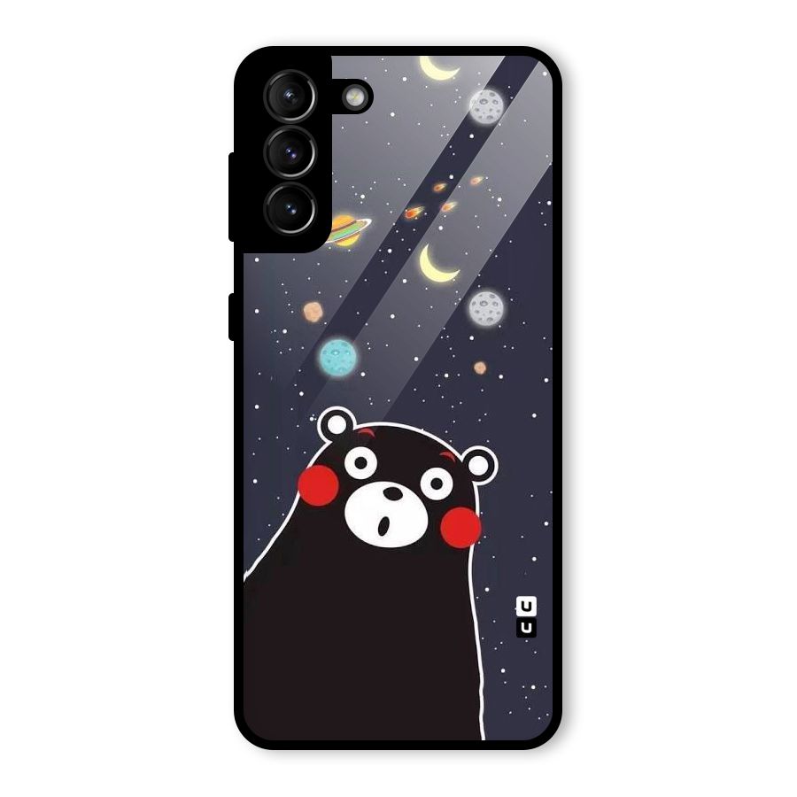 Space Bear Glass Back Case for Galaxy S21 Plus