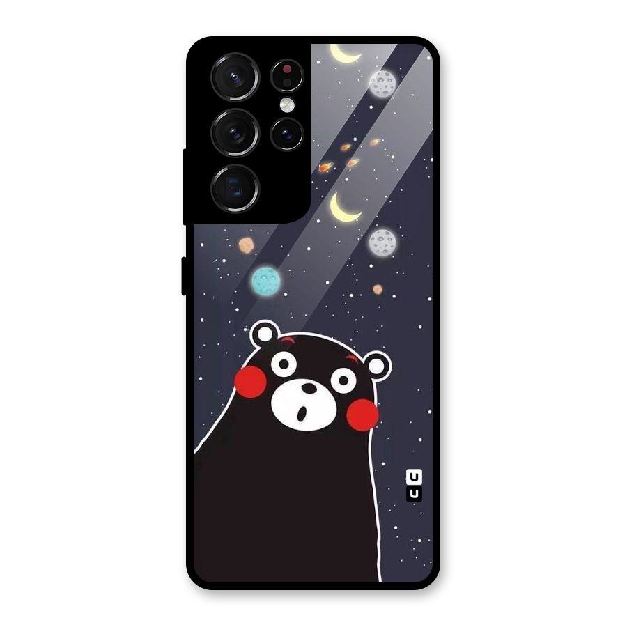 Space Bear Glass Back Case for Galaxy S21 Ultra 5G