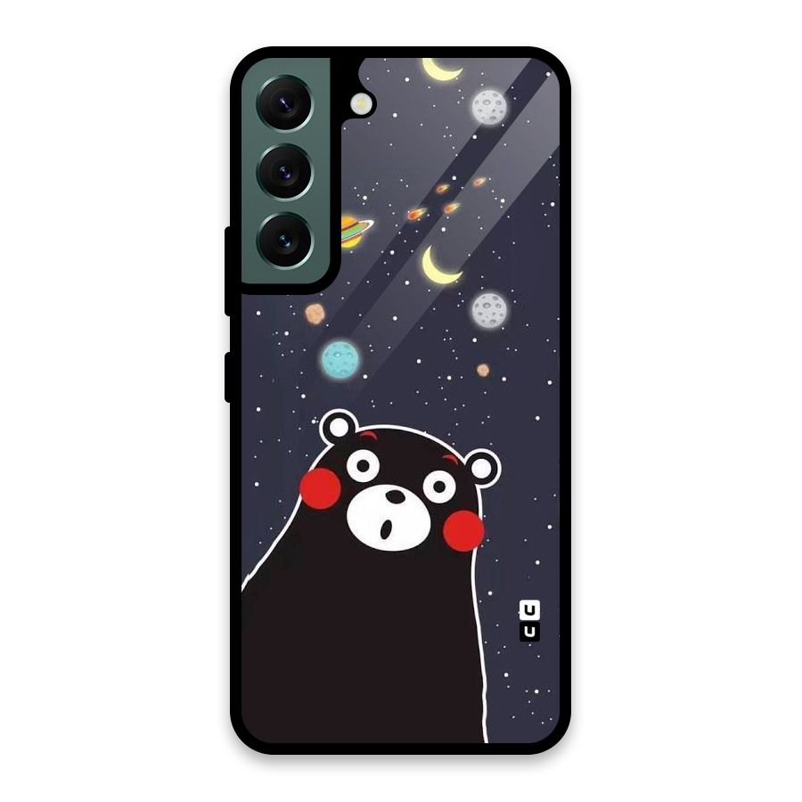 Space Bear Glass Back Case for Galaxy S22 5G