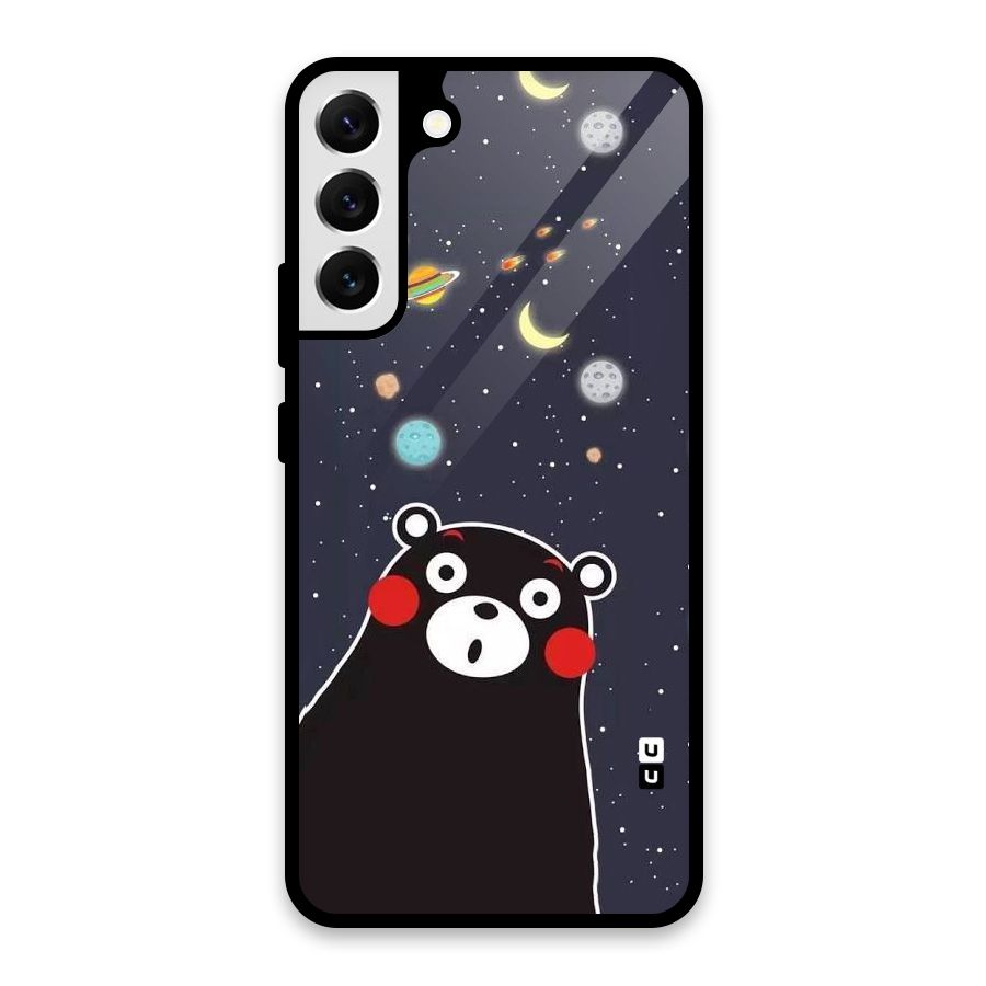 Space Bear Glass Back Case for Galaxy S22 Plus 5G