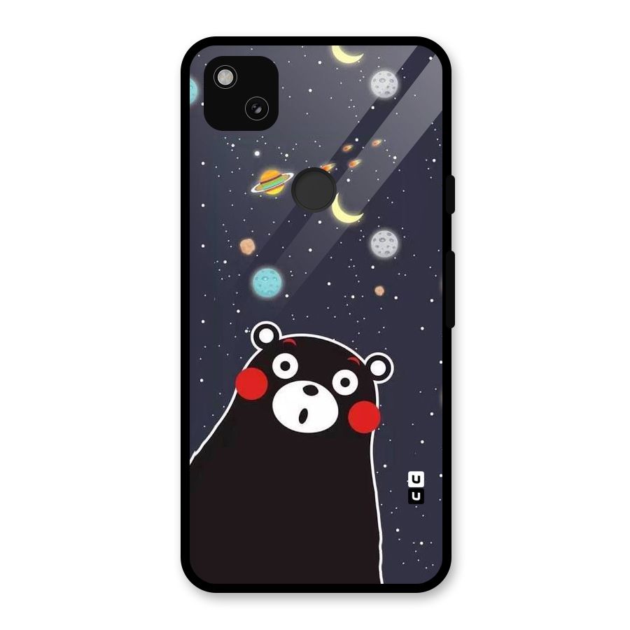 Space Bear Glass Back Case for Google Pixel 4a