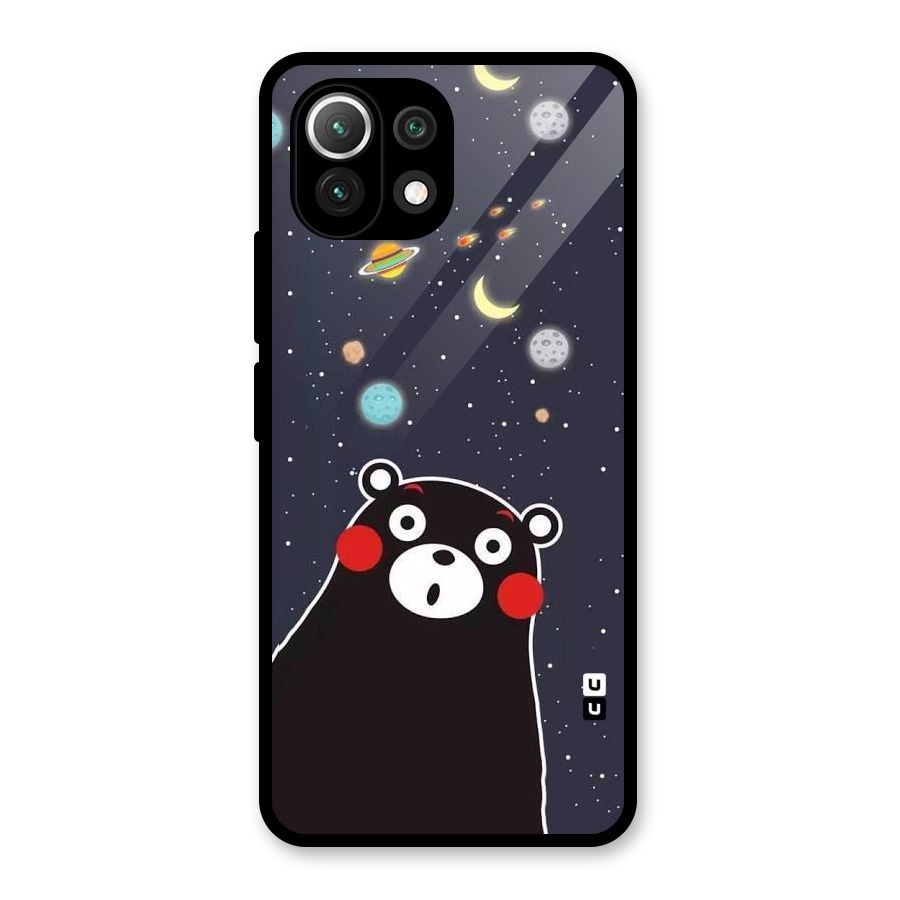 Space Bear Glass Back Case for Mi 11 Lite NE 5G