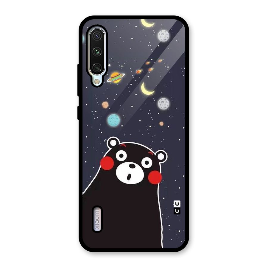 Space Bear Glass Back Case for Mi A3