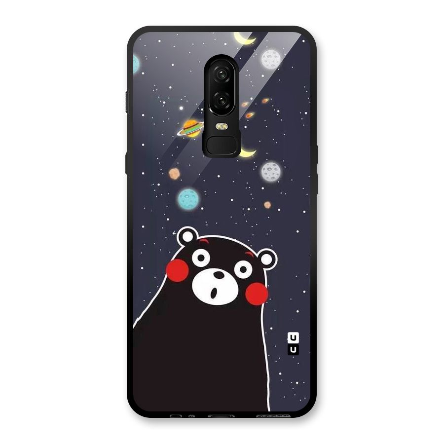 Space Bear Glass Back Case for OnePlus 6